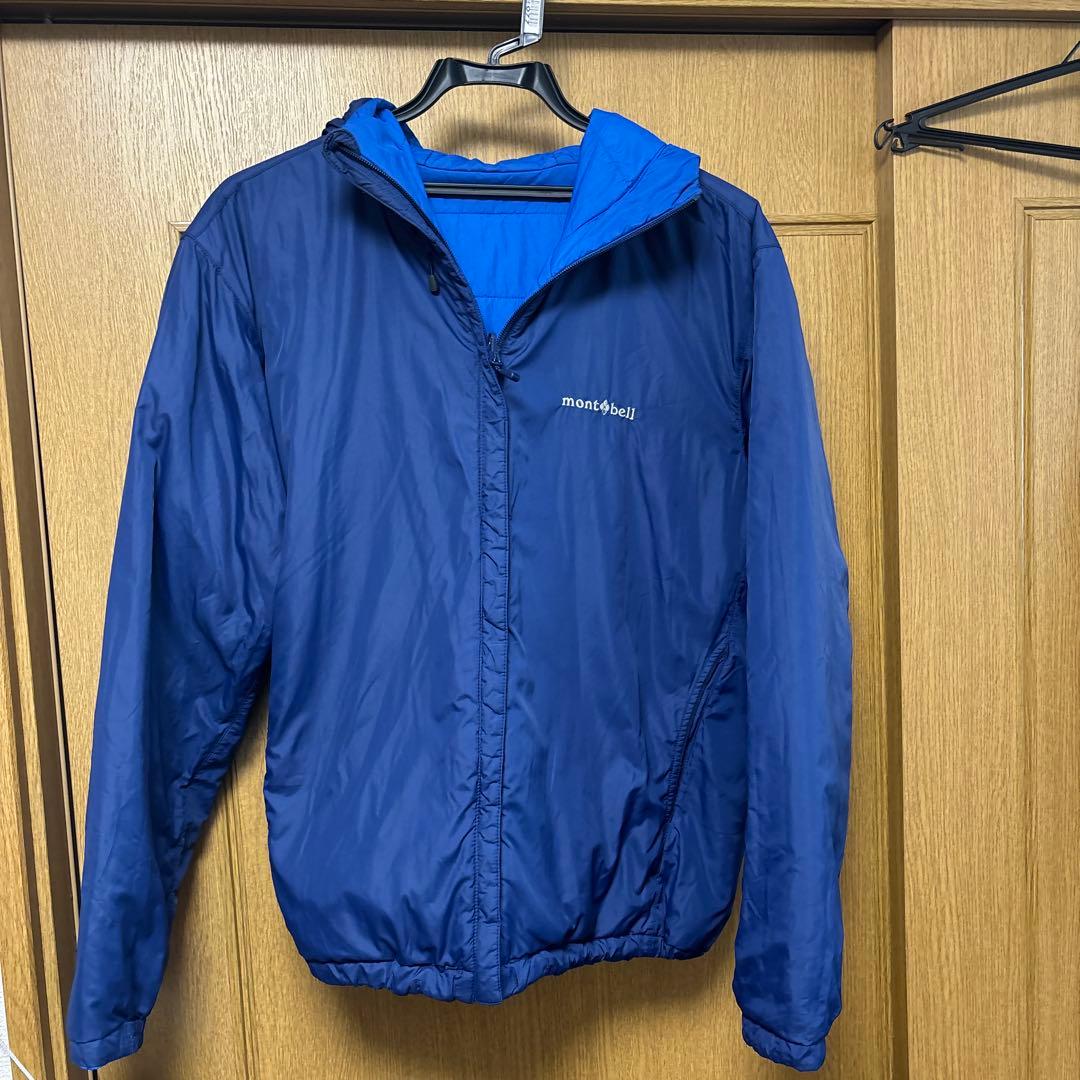 mont-bell リバーシブル ダウンジャケット青 短丈 mサイズ