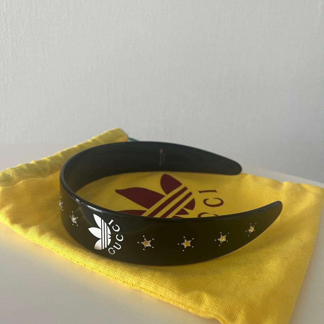 【値下】GUCCI X adidas 限定コラボ スワロフスキーカチューシャ