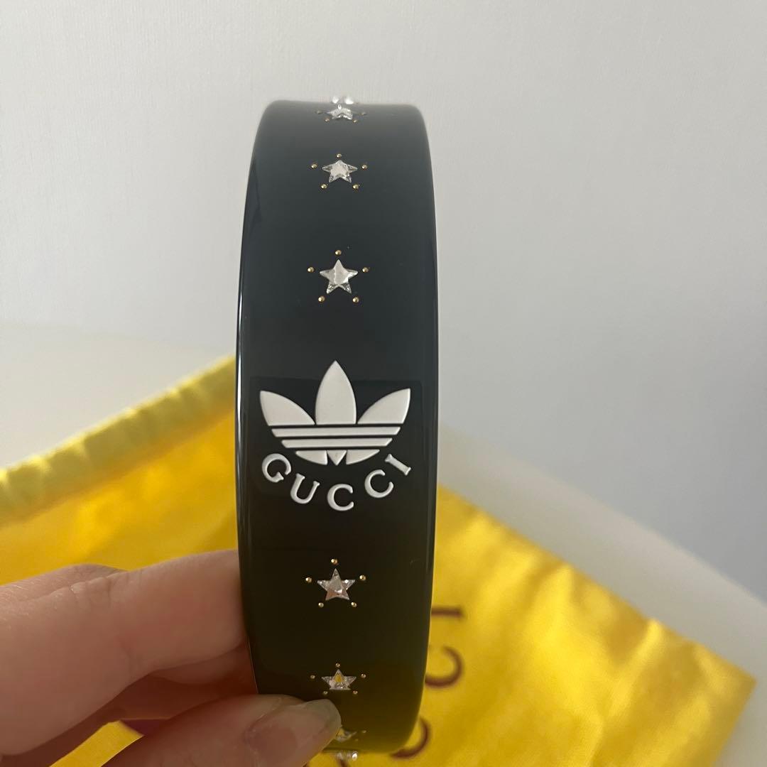 【値下】GUCCI X adidas 限定コラボ スワロフスキーカチューシャ