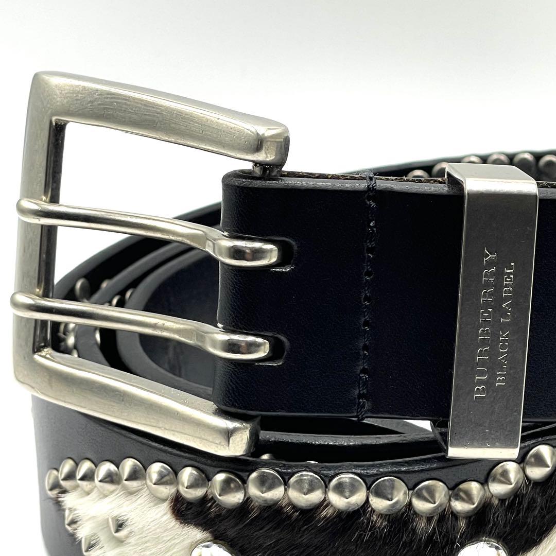 ✨希少 美品✨BURBERRY ベルト スタッズ×ハラコ y2k archive