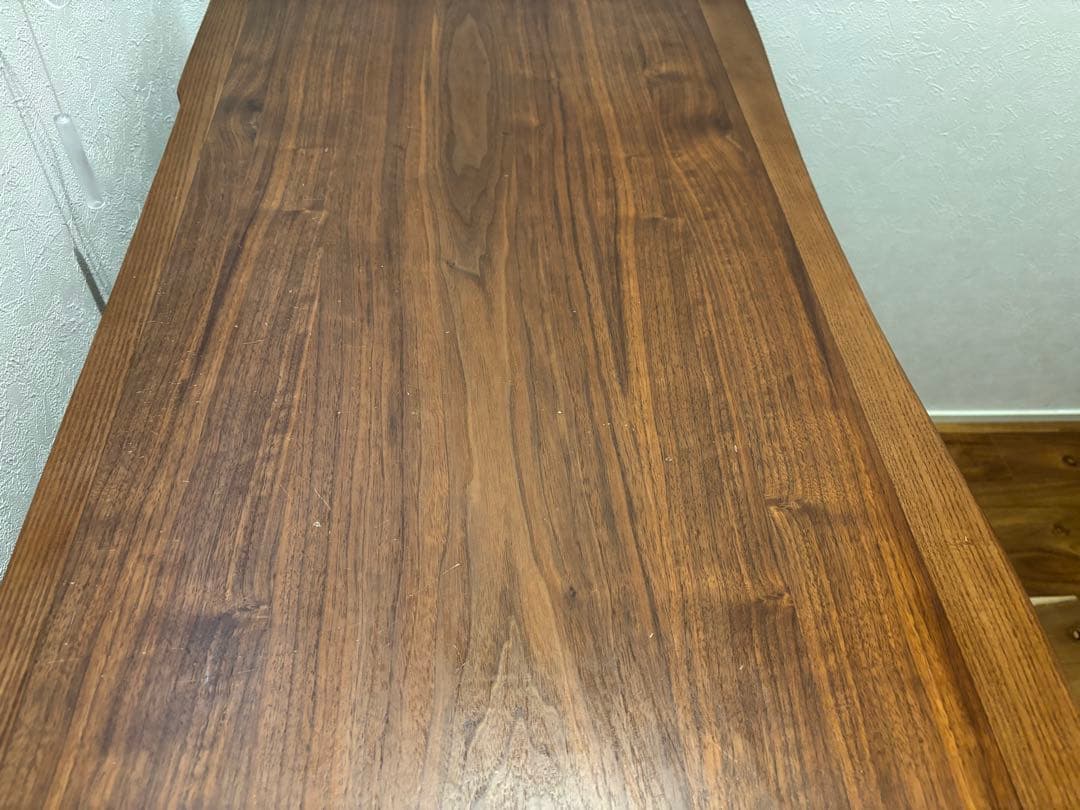 【お値下げ】ワークデスク　幅120センチ　奥行50センチ　無垢材　ウォールナット