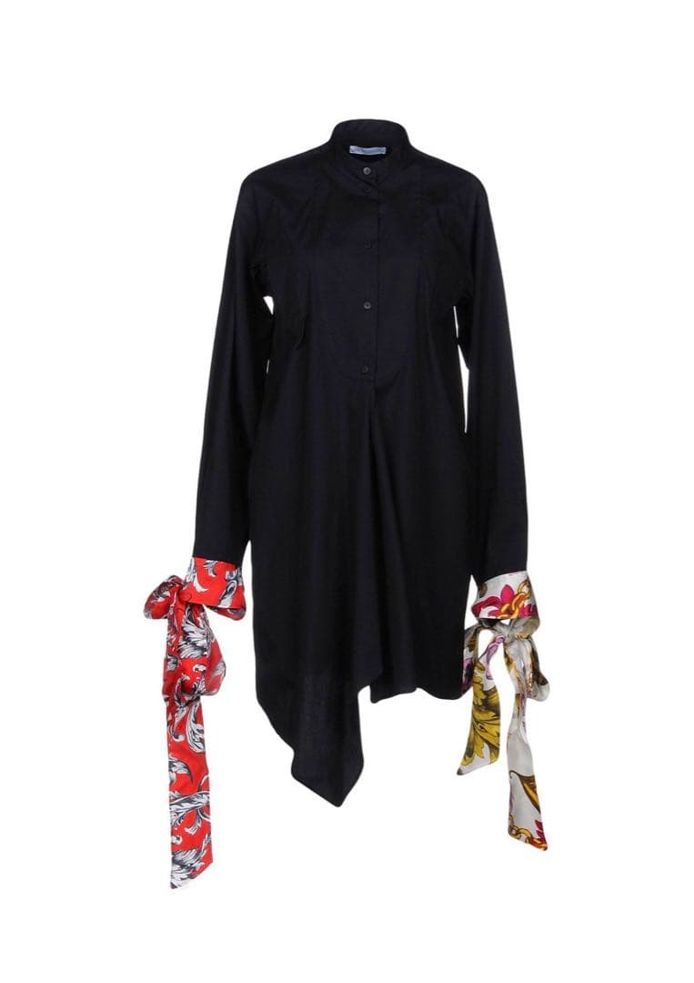 最終価格　極美品　J.W.ANDERSON シャツワンピース　黒　シルク　リボン