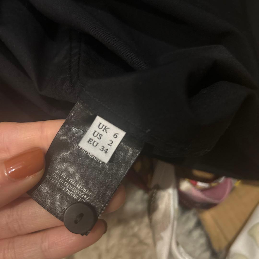 最終価格　極美品　J.W.ANDERSON シャツワンピース　黒　シルク　リボン