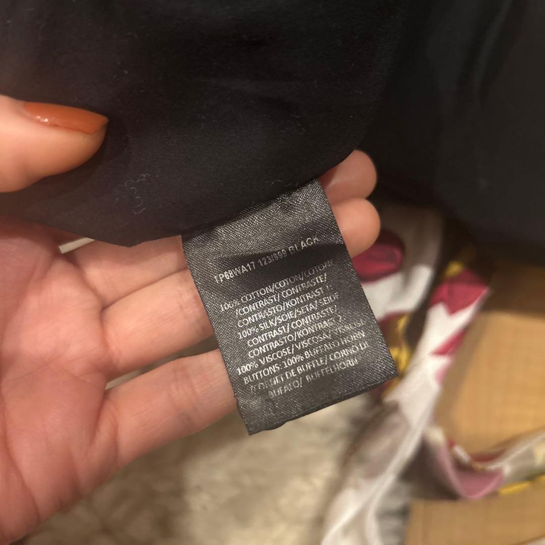 最終価格　極美品　J.W.ANDERSON シャツワンピース　黒　シルク　リボン