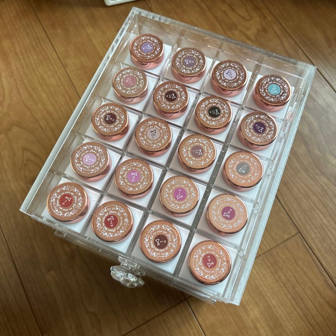 多色ジェルネイル100個セット スライドケース付き