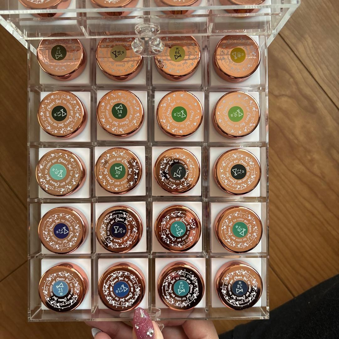 多色ジェルネイル100個セット スライドケース付き