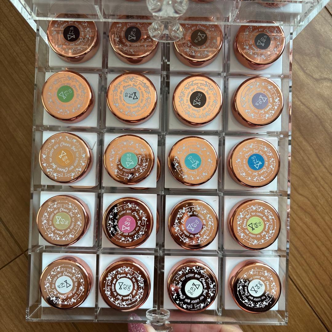 多色ジェルネイル100個セット スライドケース付き