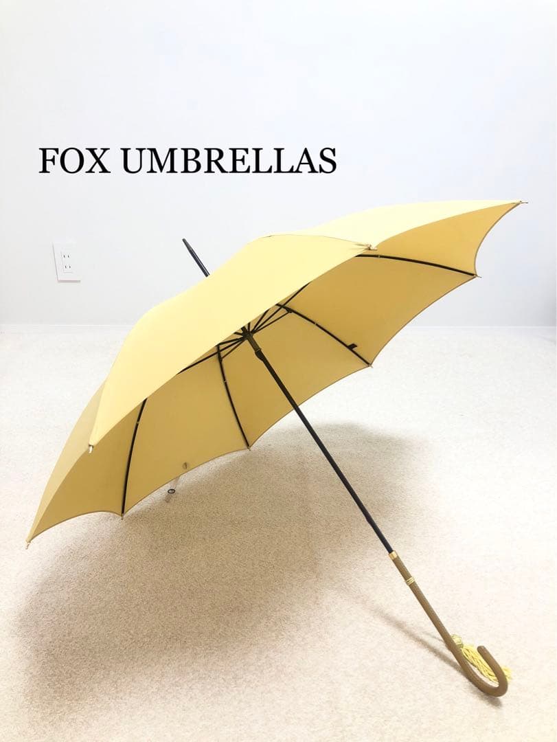 フォックスアンブレラズ　クリームイエロー　タッセル　傘　イングランド