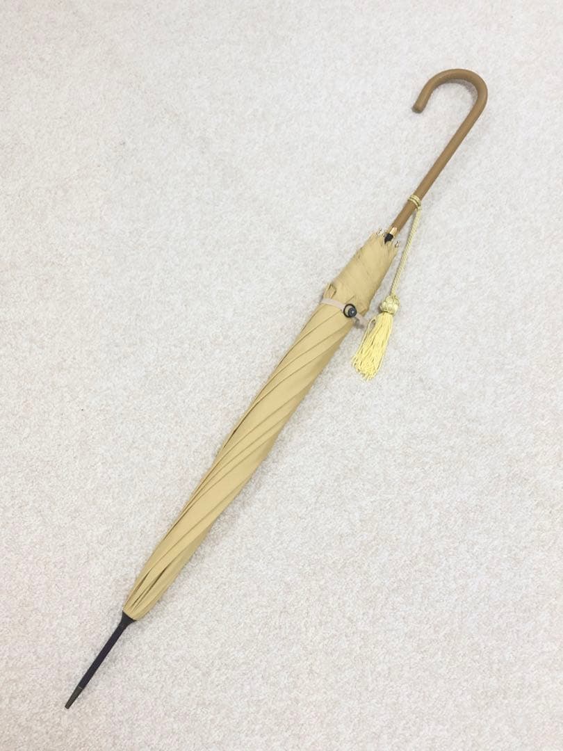 フォックスアンブレラズ　クリームイエロー　タッセル　傘　イングランド