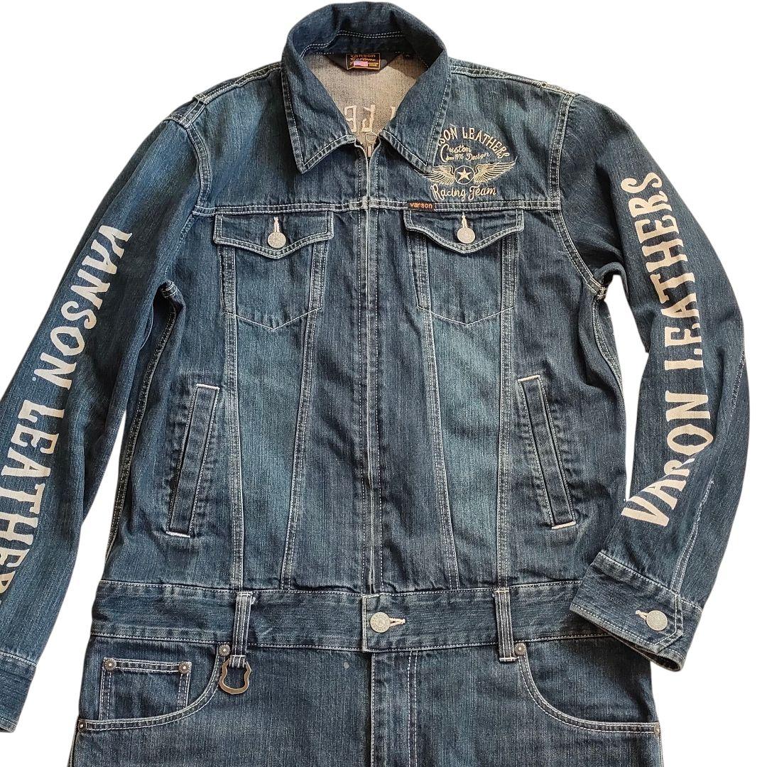 VANSON フライングスター つなぎ オールインワン刺繍 XL