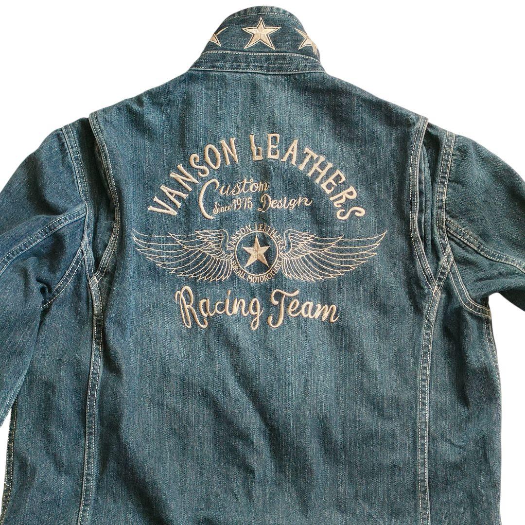 VANSON フライングスター つなぎ オールインワン刺繍 XL