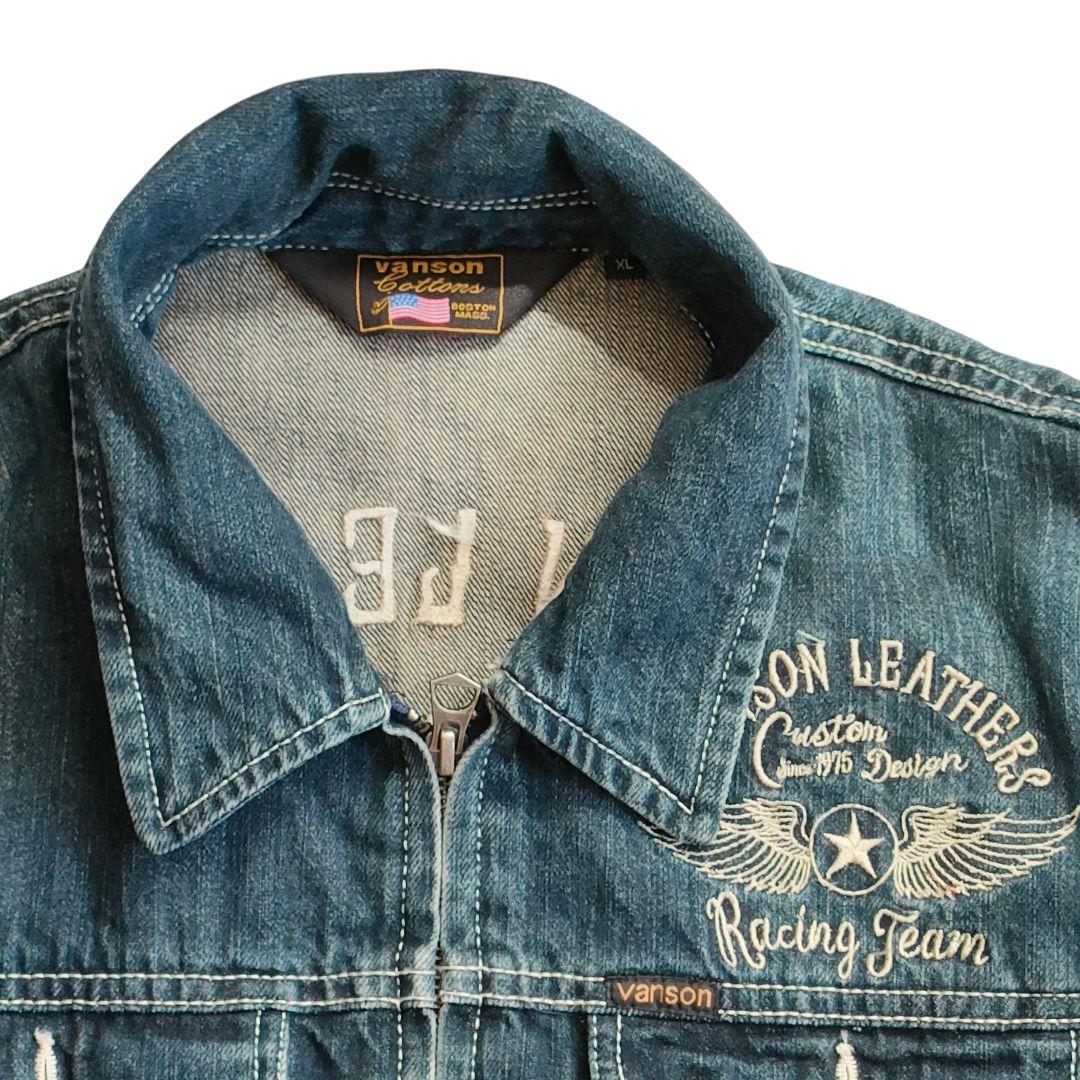 VANSON フライングスター つなぎ オールインワン刺繍 XL