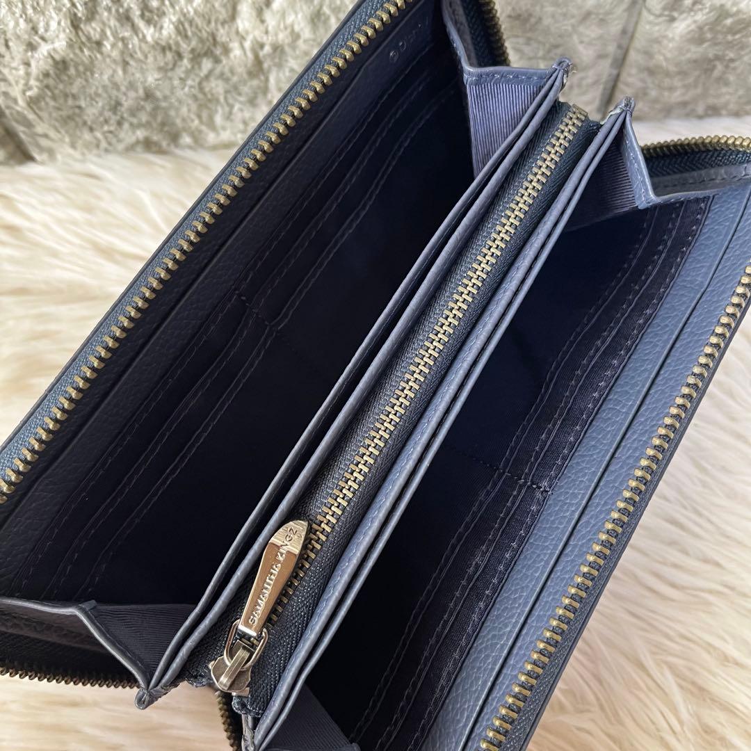 【新品未使用】キングズバイサマンサタバサ　ミッキーマウス型押し　ラウンド長財布