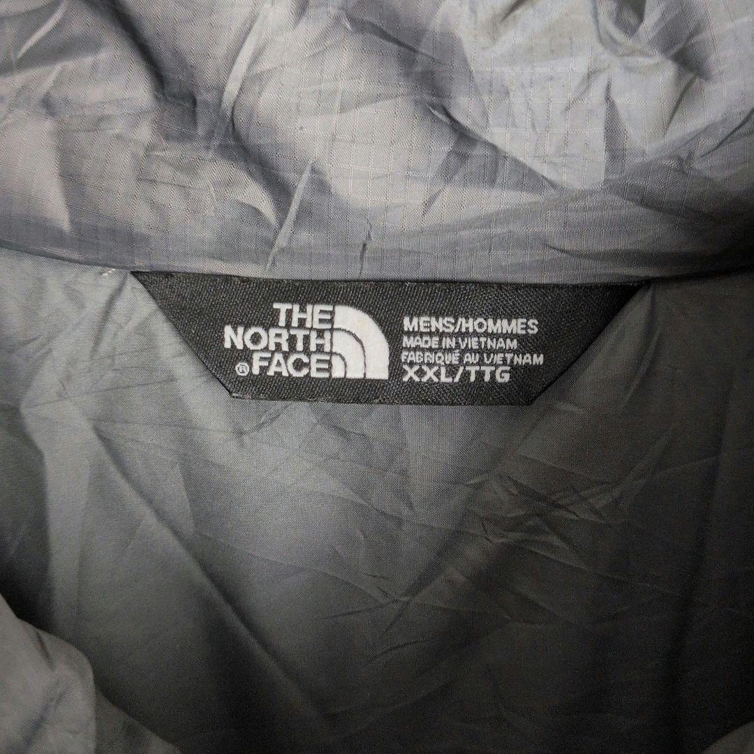 ノースフェイス ダウンベスト 刺繍ロゴ 550 メンズ古着 希少サイズ グレー