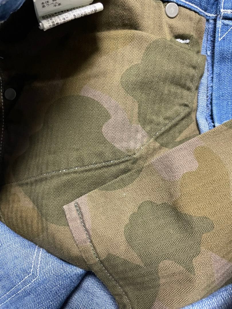 ★新品★ A BATHING APE エイプ ハーフパンツ デニム 総柄 L表記