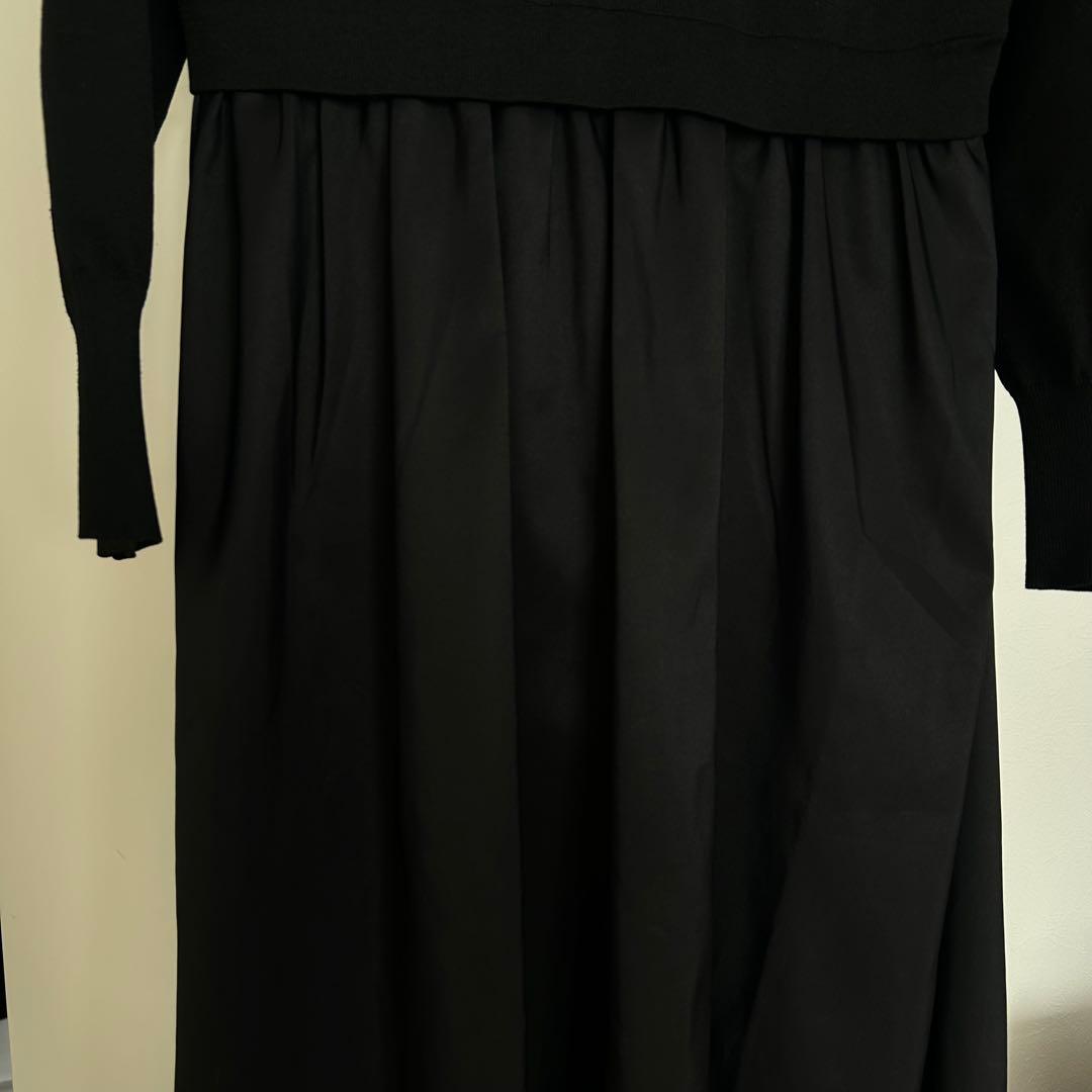 ストロベリーフィールズ　リボンネックドッキングワンピース　ブラック