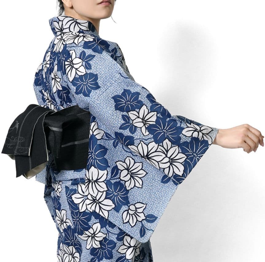 新品未使用　浴衣　つやび雅姫　有松鳴海絞り調　藍捺染　ブルー　50,600円