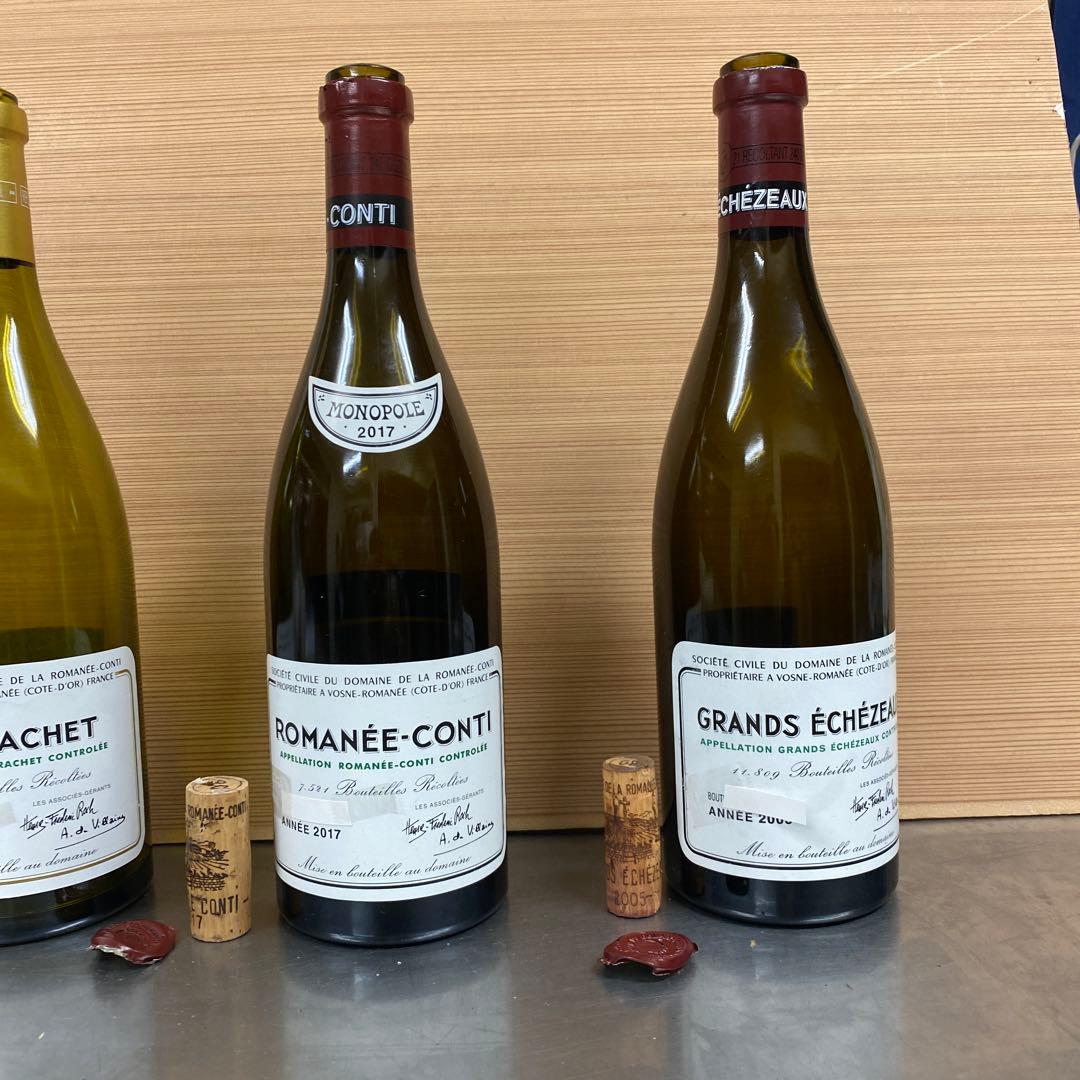 ◼️空き瓶◼️DRC モンラッシェ 、ロマネコンティ、グランエシェゾー　3本