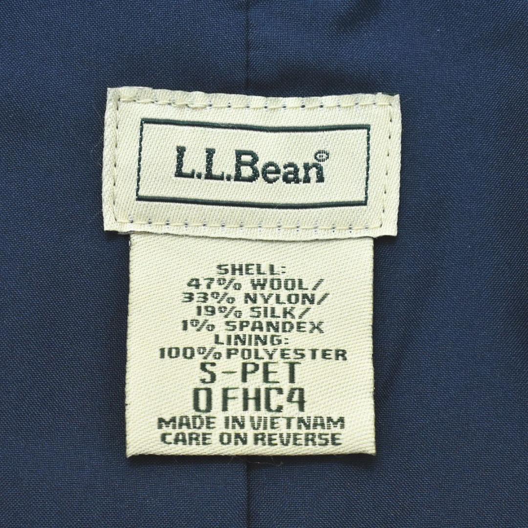 エルエルビーン テーラードジャケット ブレザー ヘリンボーン柄 ライトブルー ♪