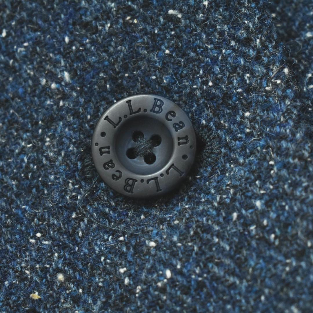 エルエルビーン テーラードジャケット ブレザー ヘリンボーン柄 ライトブルー ♪