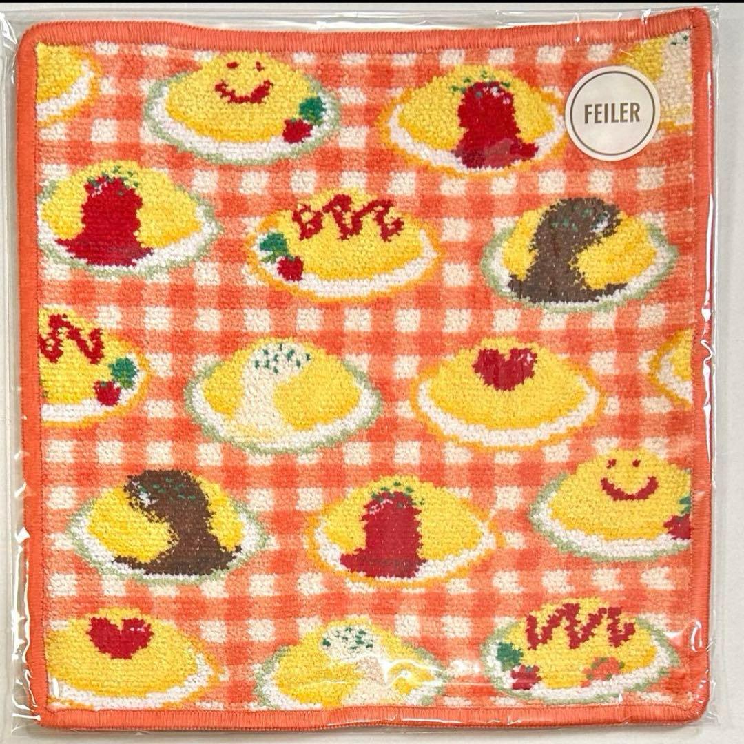 フェイラー タオルハンカチ　ピーチドット