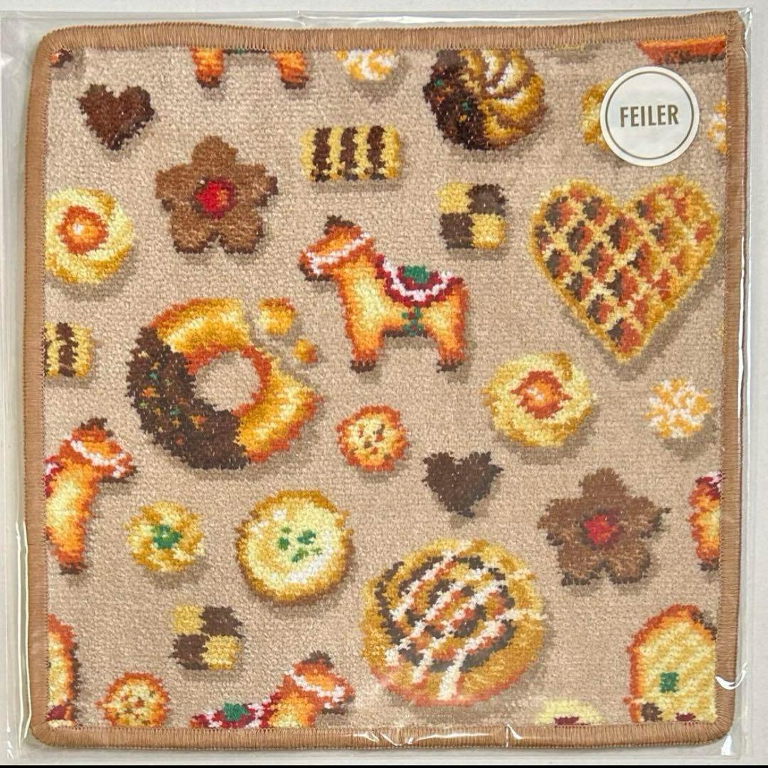 フェイラー タオルハンカチ　ピーチドット