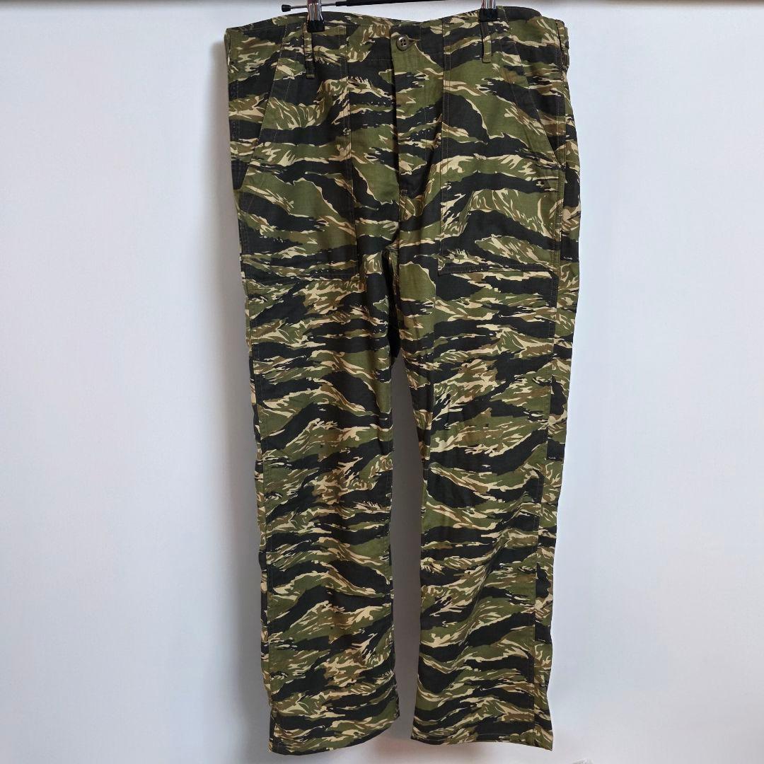 美品 フェローズ 36 タイガーカモ ベイカーパンツ カーゴパンツ 軍 迷彩