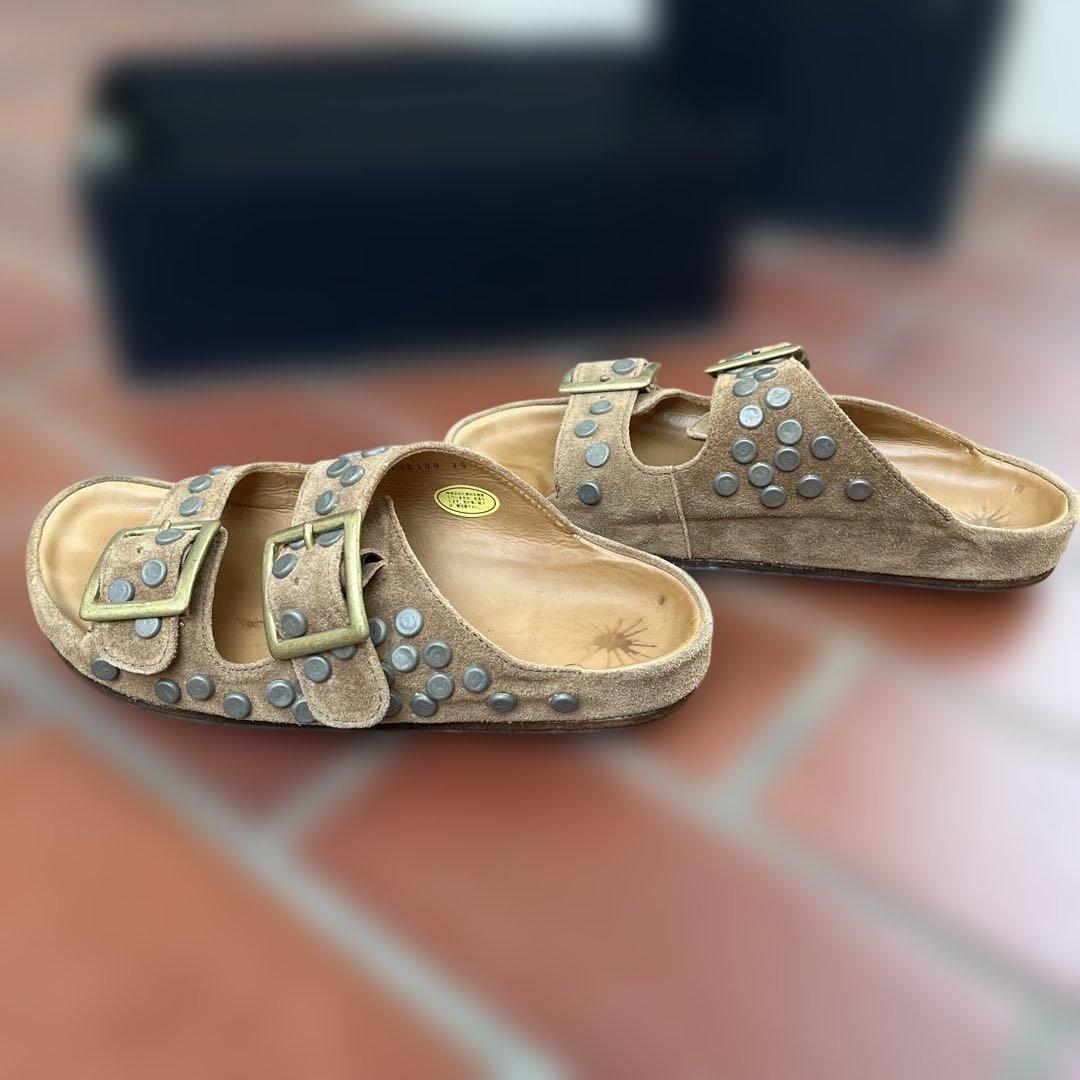 ミハラヤスヒロ　キャメル　￼スウェード　鋲　サンダル　￼ 25センチ　￼試着程度