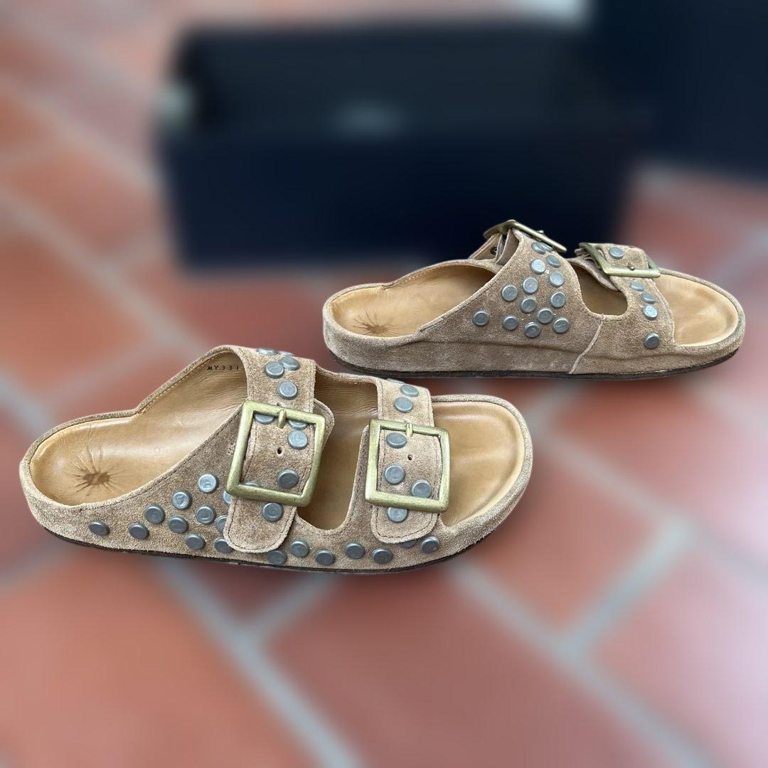 ミハラヤスヒロ　キャメル　￼スウェード　鋲　サンダル　￼ 25センチ　￼試着程度