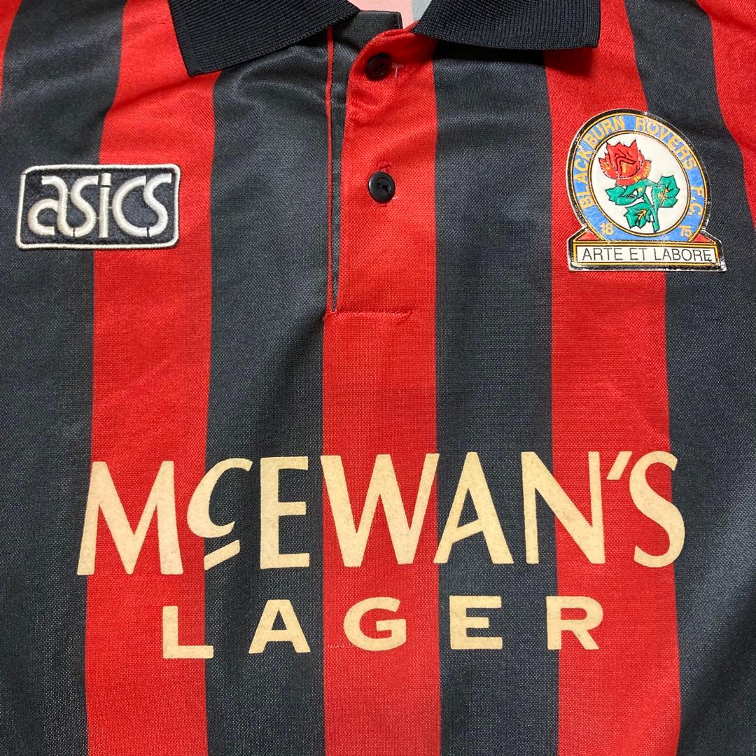 レア asics 94/95 ブラックバーンローバーズ ヴィンテージユニフォーム