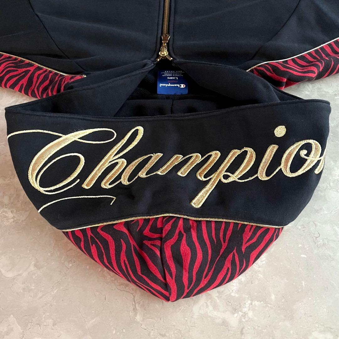 チャンピオン 魔裟斗 スウェット上下セット タイガー 柄 黒×赤×金 ジャージ