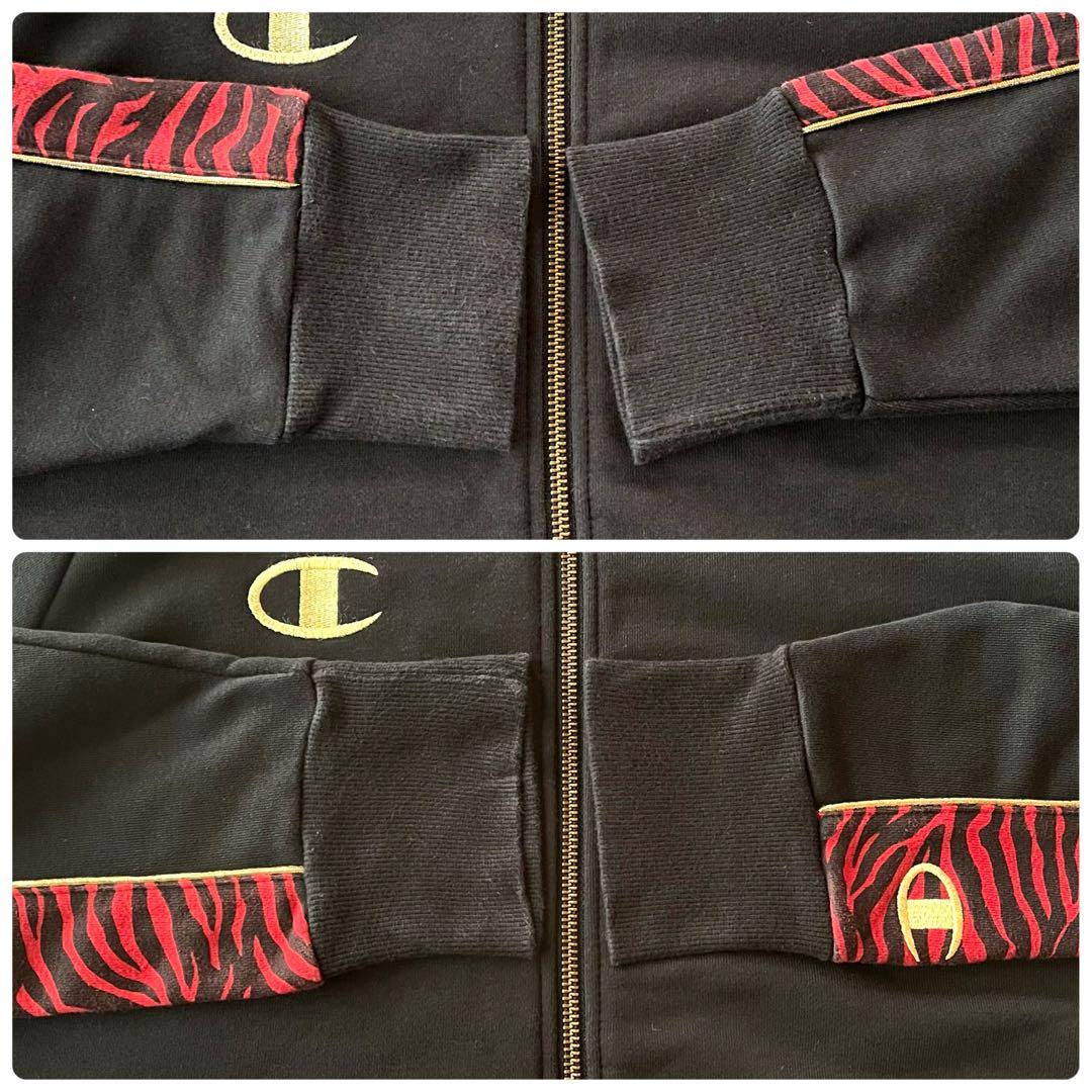 チャンピオン 魔裟斗 スウェット上下セット タイガー 柄 黒×赤×金 ジャージ