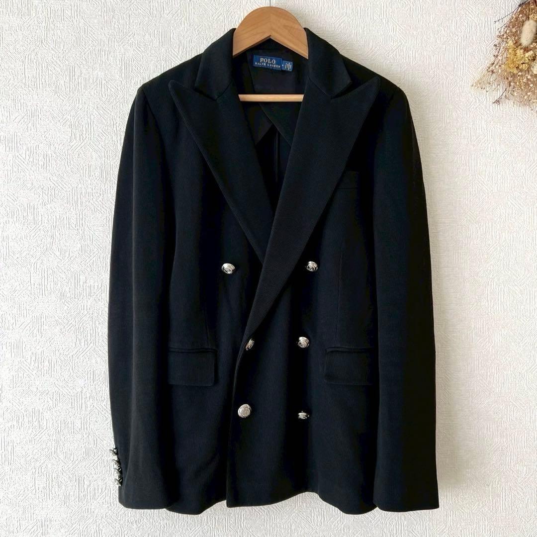 POLO RALPH LAUREN ニット ダブルブレステッド ブレザー 黒
