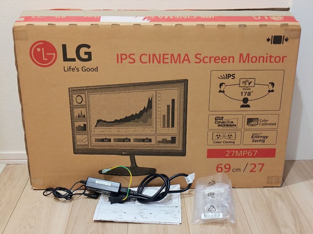 27インチ モニター LG 27MP67VQ-P