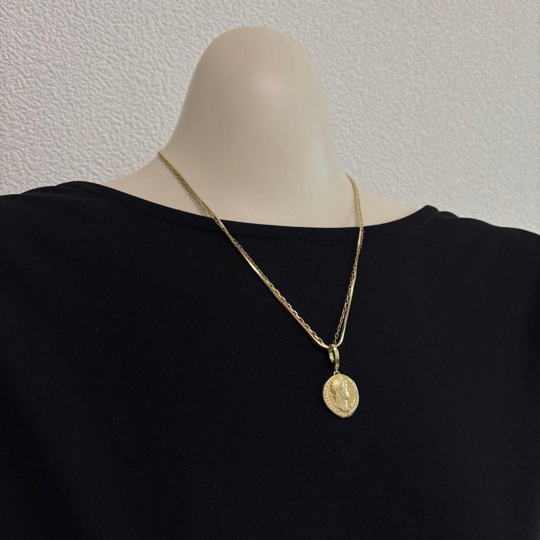 【マリハ】2連ネックレス ゴールド マルチウェイ