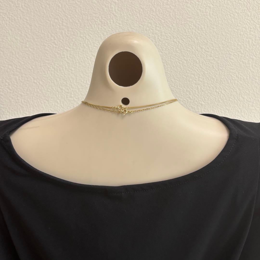 【マリハ】2連ネックレス ゴールド マルチウェイ