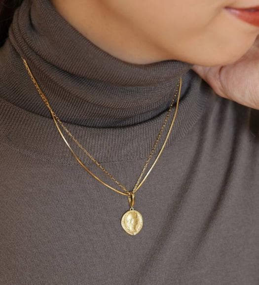 【マリハ】2連ネックレス ゴールド マルチウェイ