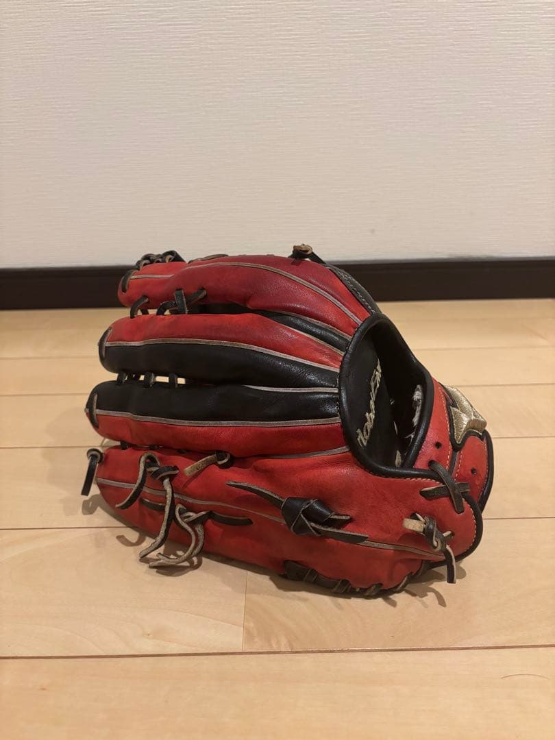 Global Elite 軟式グローブ 赤黒