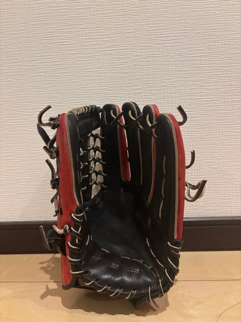 Global Elite 軟式グローブ 赤黒