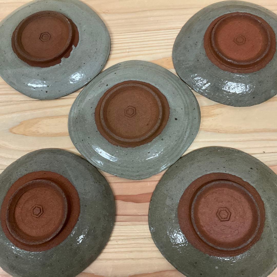 ６代　清水六兵衛　鉄絵秋草紋向付　5客