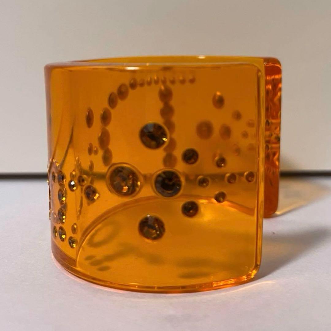 Christian Dior　クリアバングル　オレンジ　ヴィンテージ