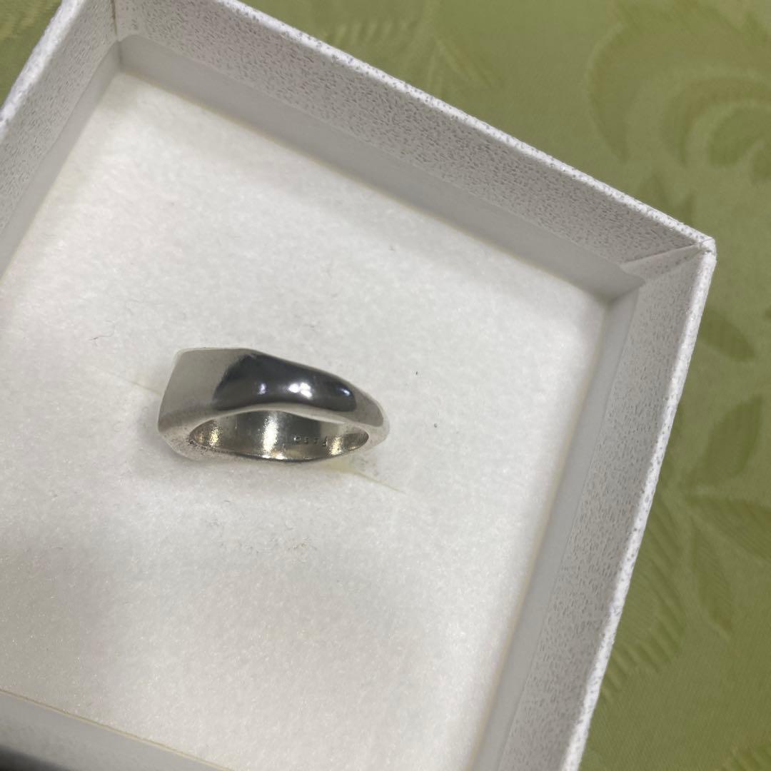 Pasoシルバーリング 滑らかな長方形トップ