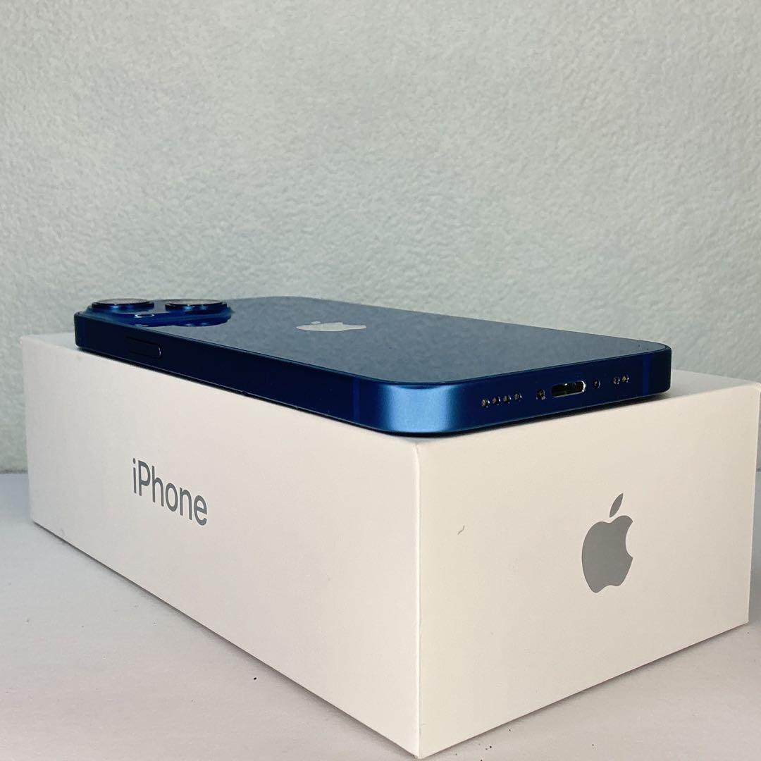 【極美品】IPhone13mini 128GBブルー　新品バッテリー100％