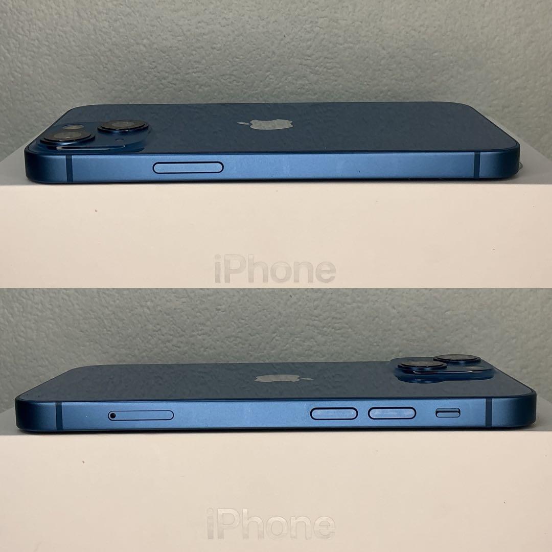 【極美品】IPhone13mini 128GBブルー　新品バッテリー100％