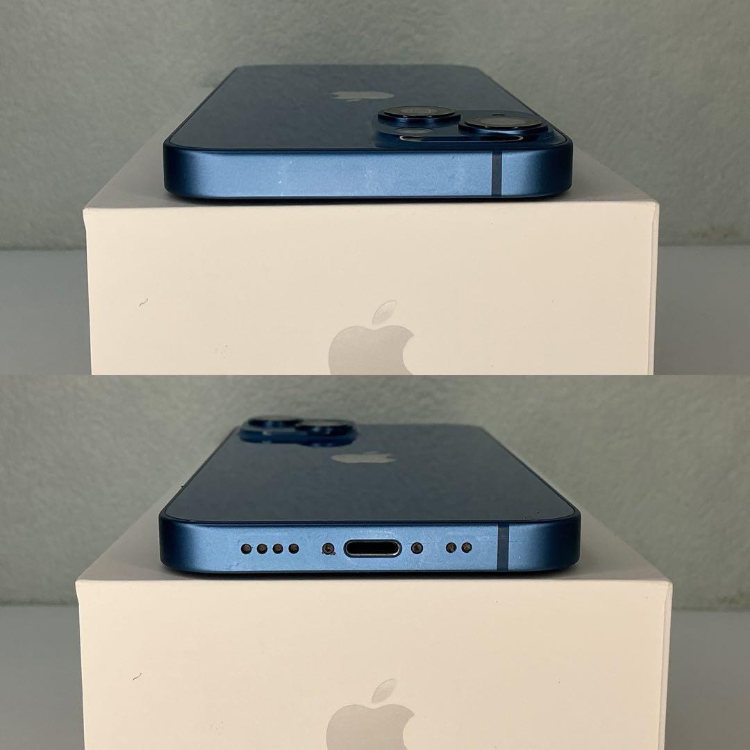 【極美品】IPhone13mini 128GBブルー　新品バッテリー100％