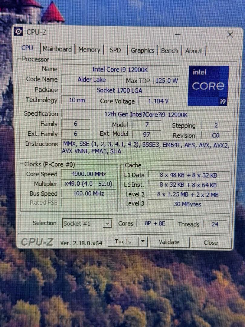 CPU Intel Core i9-12900K CPU