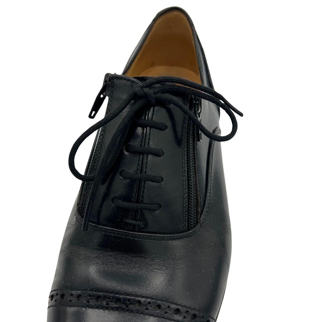 TOKIO KUMAGAI ビンテージ ジップデザイン レザーシューズ 革靴