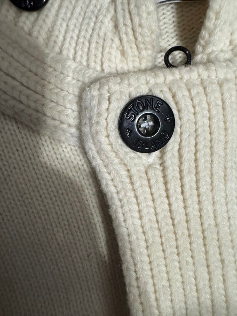 STONE  / ジップアップニットカーディガン/ アイボリー