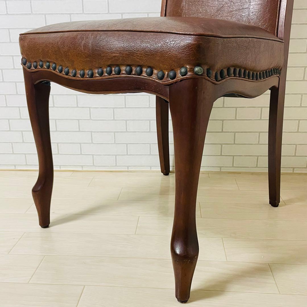 マル二木工 ブラウン ダイニングチェア ベルサイユ 貴族