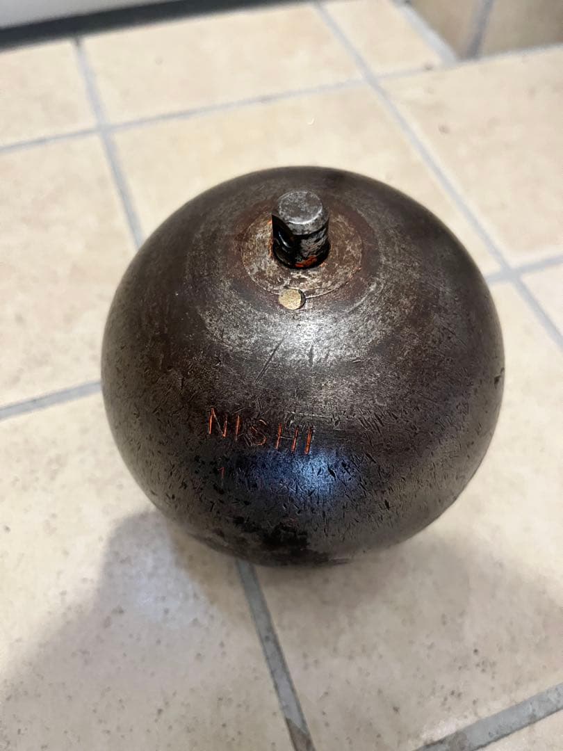 【希少】NISHI タングステン製ハンマー7.26kg ハンドル2本付属　中古